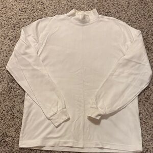 Lands' End Men's Cream Long Sleeve Tee